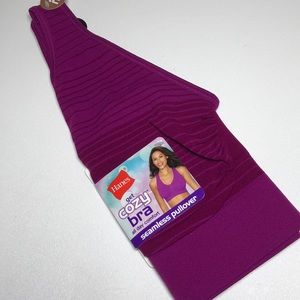 Hanes Get Cozy Bra 3X Wire Free 50-52 C D DD